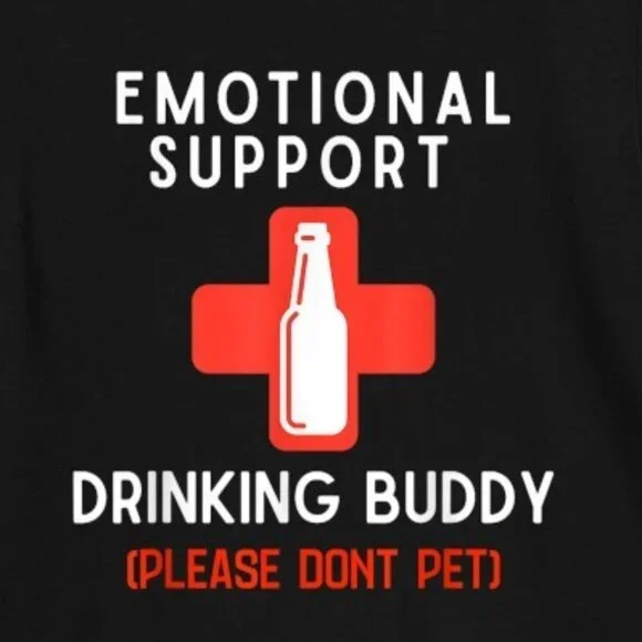 Emotional Support Drinking Buddy Please Don’t Pet T Shirt 91 - Picture 2 of 5